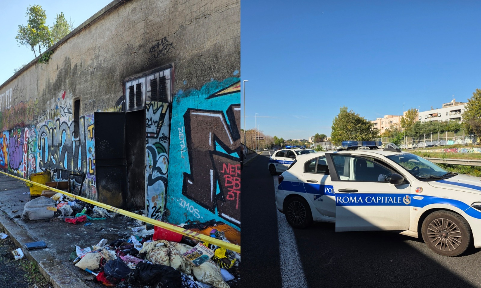 Incendio in una cabina elettrica a Roma