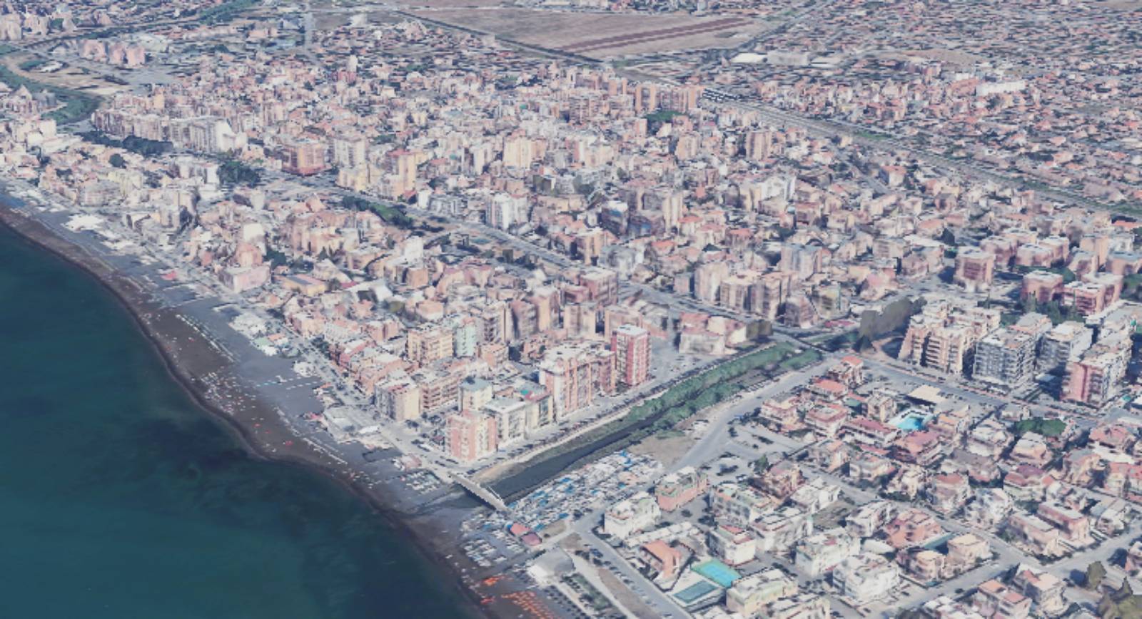 Ladispoli, l'area del Comune, foto Google Maps