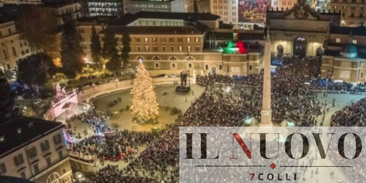 Roma, l'albero di Natale di piazza del Popolo del 2023, foto Comune