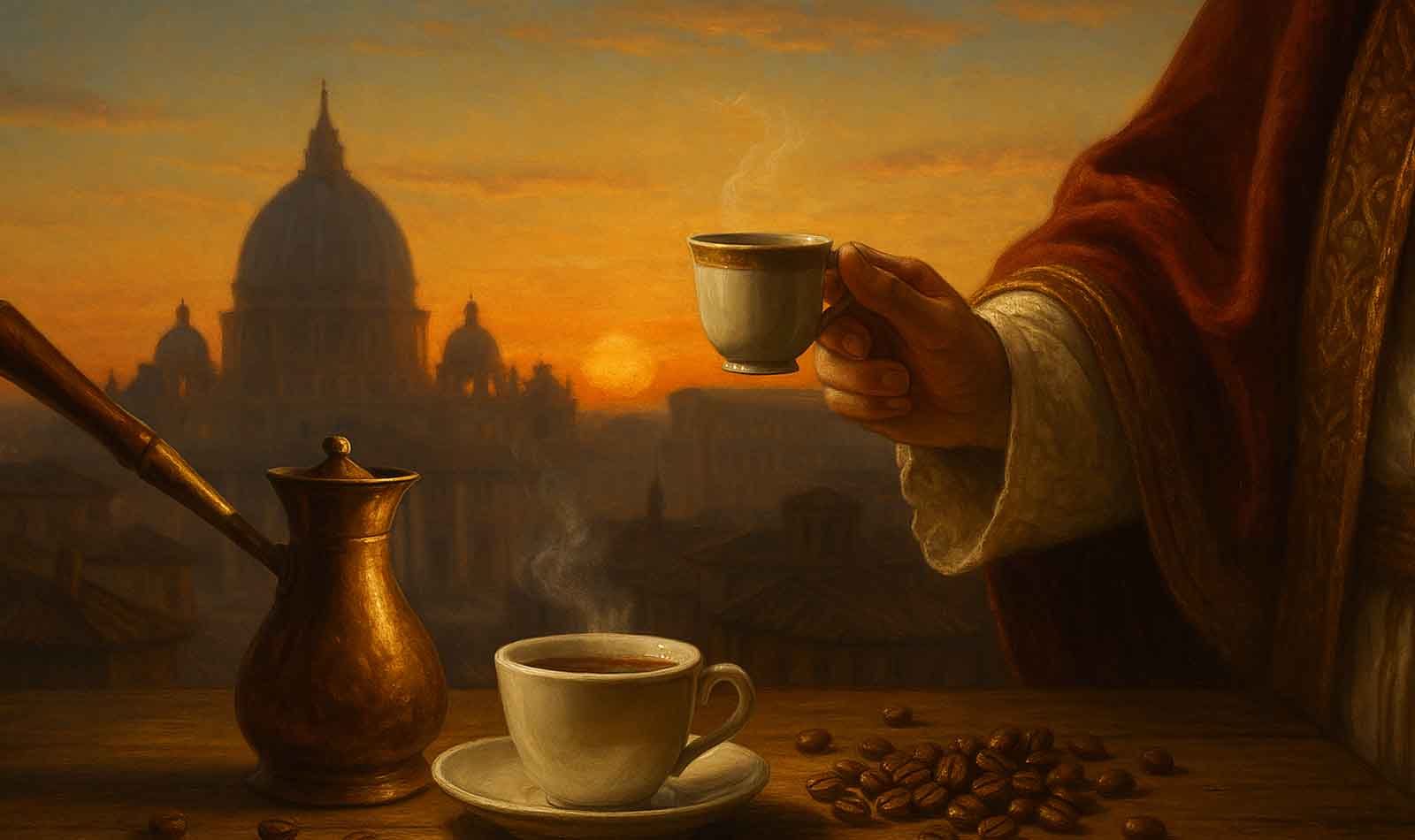 Roma, leggenda del caffè benedetto dal Papa