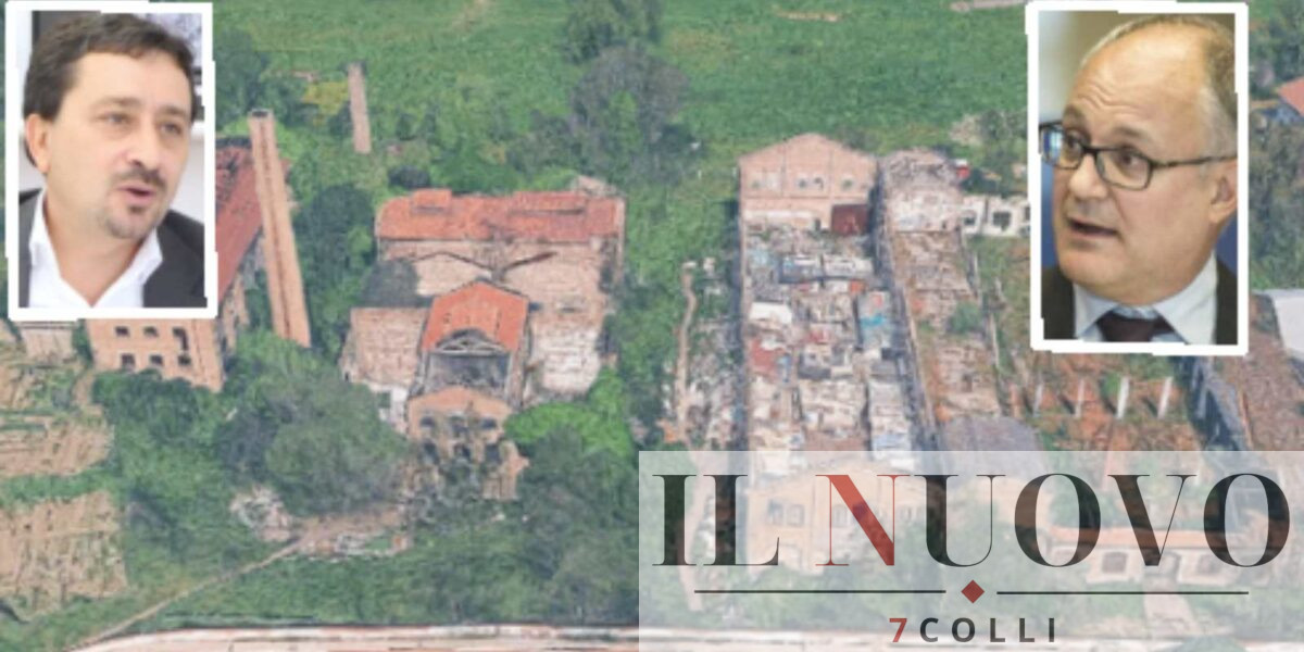 Roma, sullo sfondo, l'ex Mira Lanza, in primo piano il sindaco Gualtieri e l'assessore Veloccia