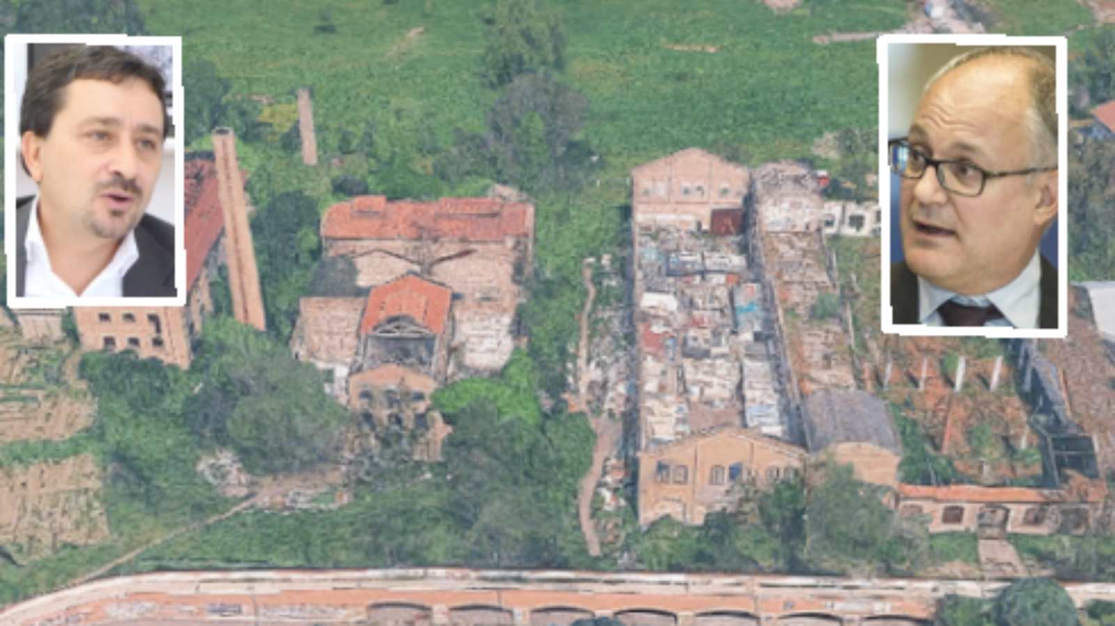 Roma, sullo sfondo, l'ex Mira Lanza, in primo piano il sindaco Gualtieri e l'assessore Veloccia