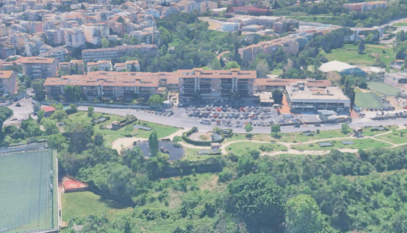 Roma, l'area tra Prati e Monte Mario, foto Google Maps