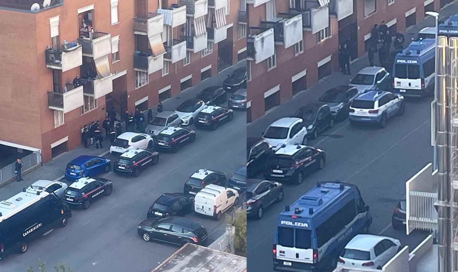 Roma, sgombero in via Eudo Giulioli