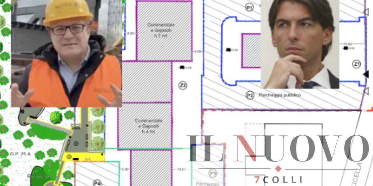 Roma, sullo sfondo il progetto di Tor Bella Monaca, in primo piano sindfaco e assessore al Turismo e Sport, Alessandro Onorato