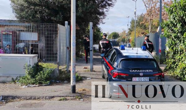 Carabinieri campo nomadi via dei Gordiani