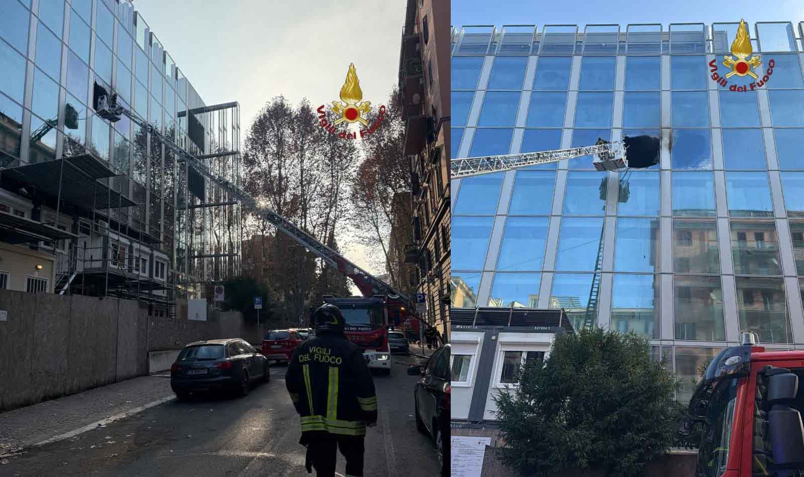 Roma, incendio in Viale Regina Margherita