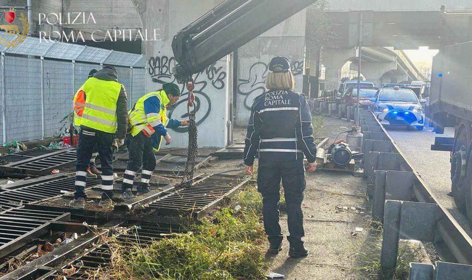 Roma, operazione sotto la Tangenziale