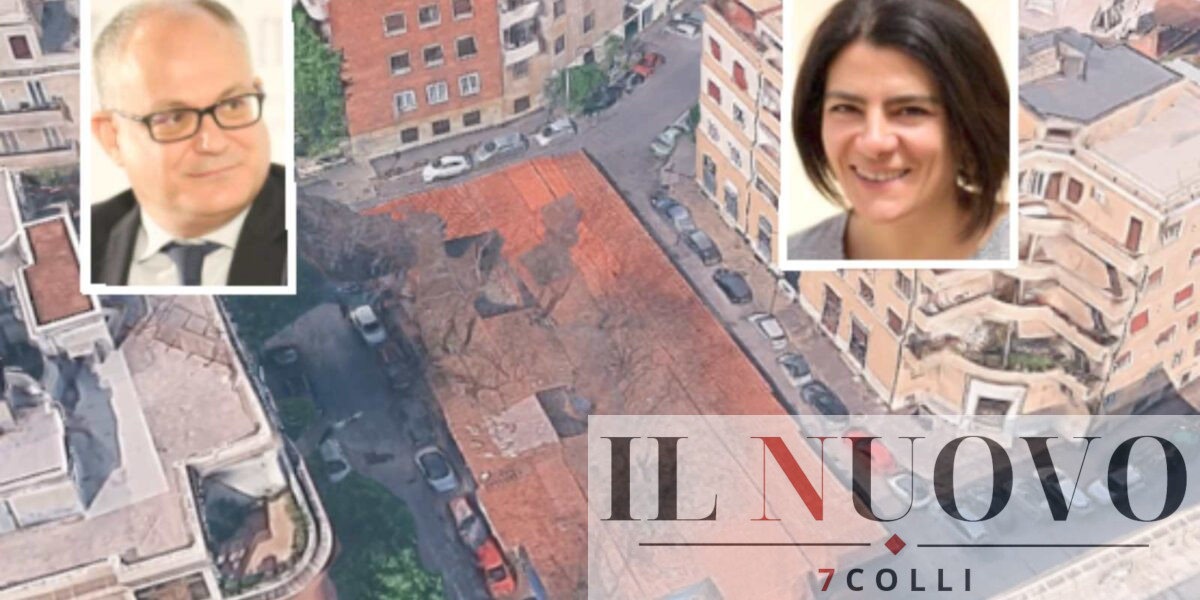 Roma, sullo sfondo piazza dei Vespri Siciliani, foto Google Maps, in primo piano sindaco Gualtieri e mini sindaco Del Bello