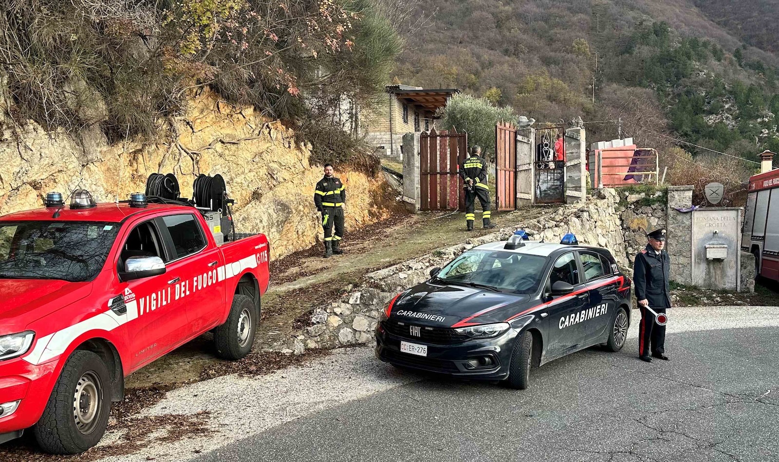 SUBIACO - L'intervento dei Carabinieri