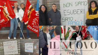Pomezia, protesta dei lavoratori Coop ai Sedici Pini: “Non siamo esuberi, siamo famiglie” (FOTO E VIDEO)