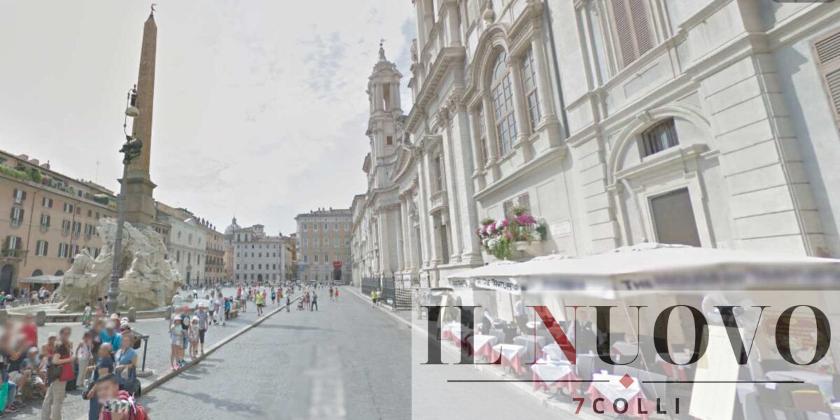 Roma, piazza Navona, foto Google Maps