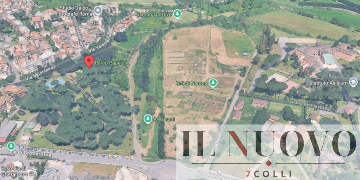 Roma, il parco di Grottarossa a Roma nord, foto Google Maps