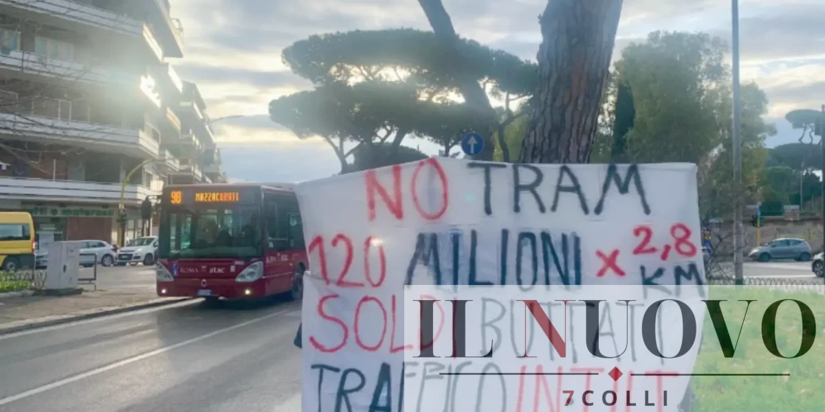 Un cartello dei cittadini comparso a Roma, vista Vaticano