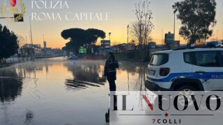 Roma, via Prenestina allagata: strada chiusa e interi quartieri senz’acqua (FOTO)