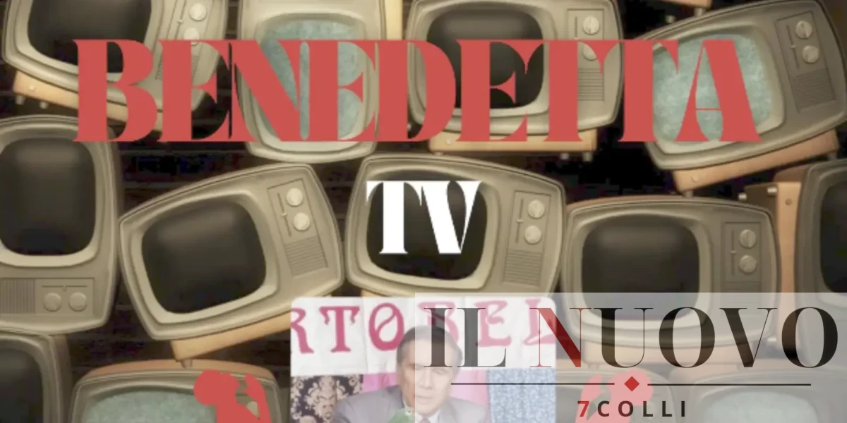 Benedetta tv, la locandina, in primo piano Enzo Tortora