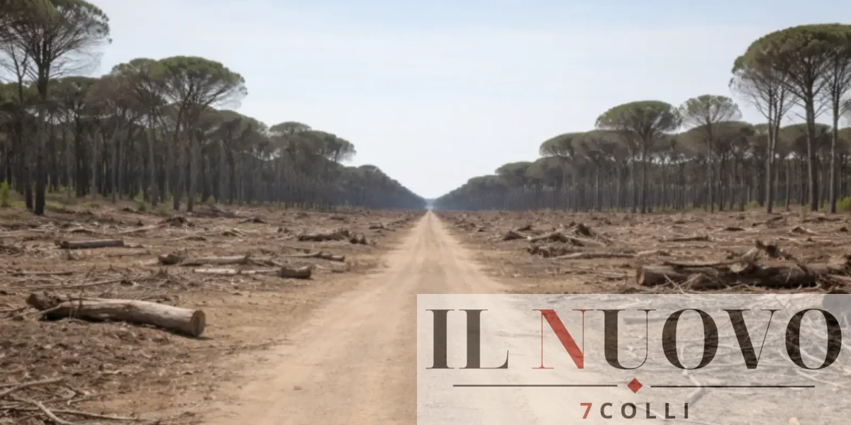 Roma, foto generata con IA, non rappresentativa del vero stato di Castel Porziano