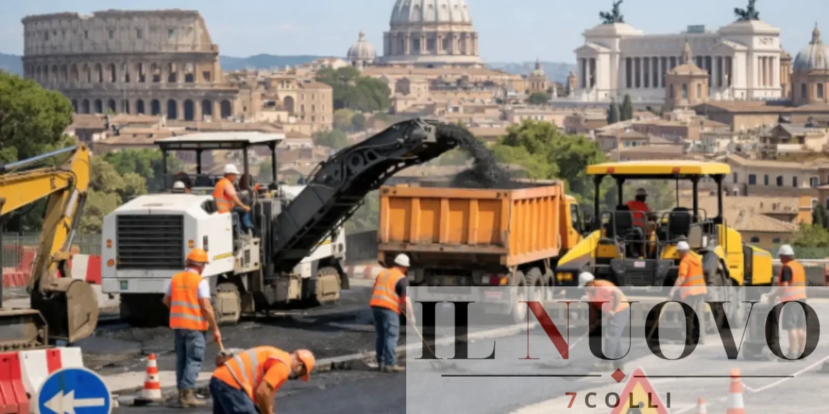 Strade di Roma, foto generata con AI
