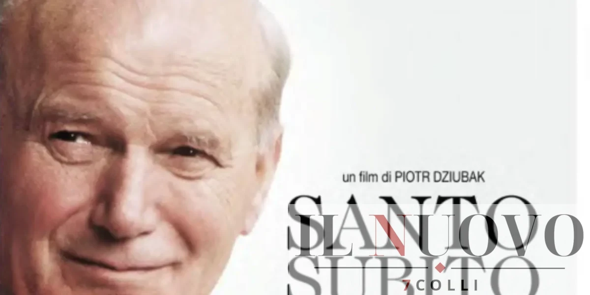 Roma, la locandina di Santo Subito, foto Facebook