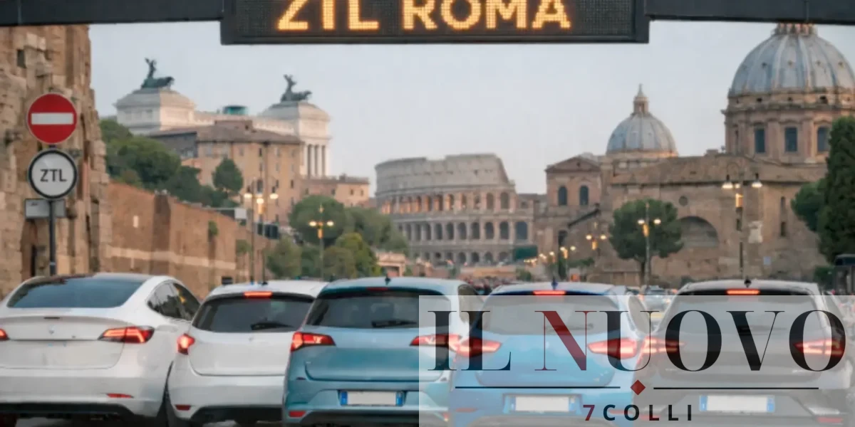 Foto della ZTL Roma generata con AI
