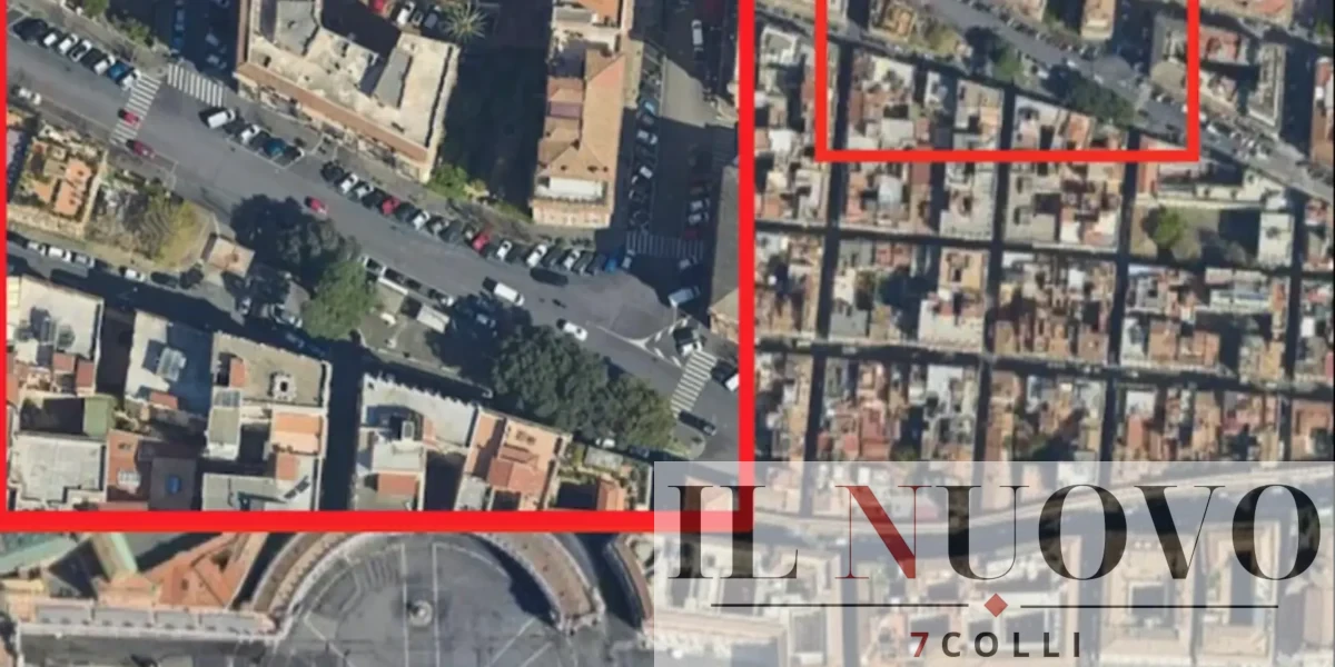 Roma, in rosso l'area di Largo Capponi