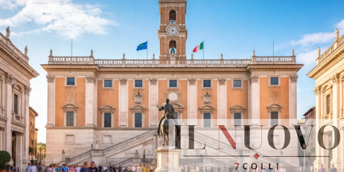 Roma, il Campidoglio, foto generata con IA