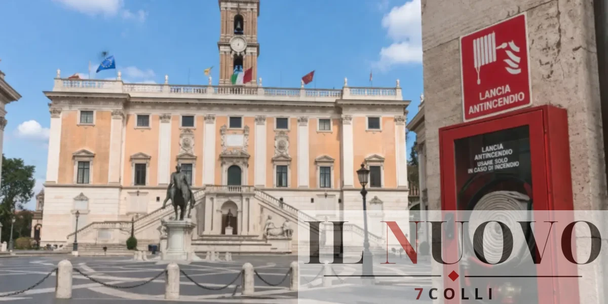 Campidoglio, foto generica non rappresentativa del vero edificio, generata con IA solo a scopo esemplificativo - www.7colli.it