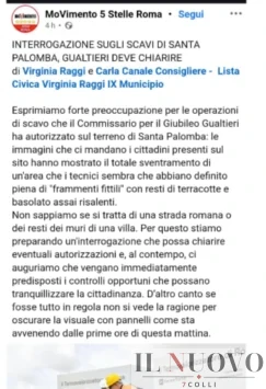 Il post del M5S sull'interrogazione relativa all'Inceneritore di Roma