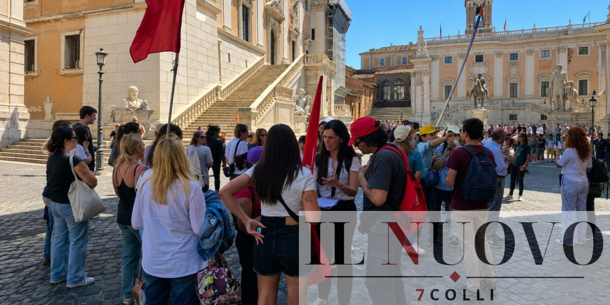 ROma, Linda Meleo sotto al Campidoglio con le lavoratrici
