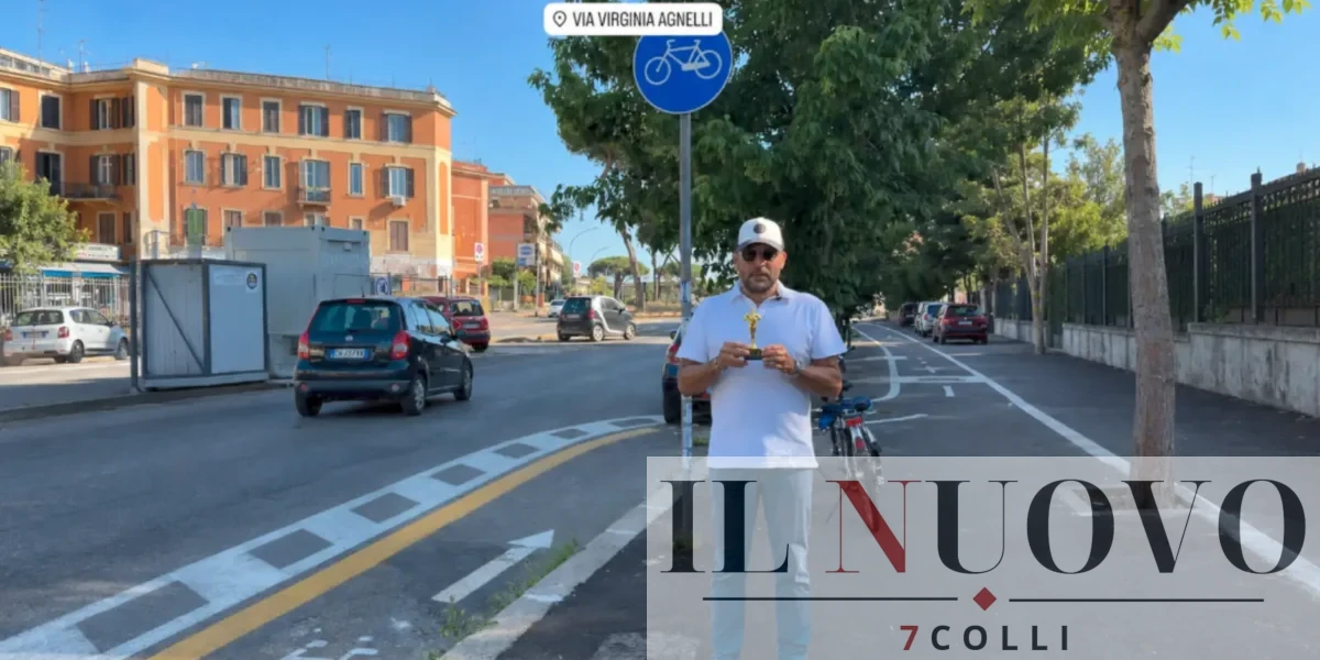 Roma, Giannini sulla ciclabile di Monteverde