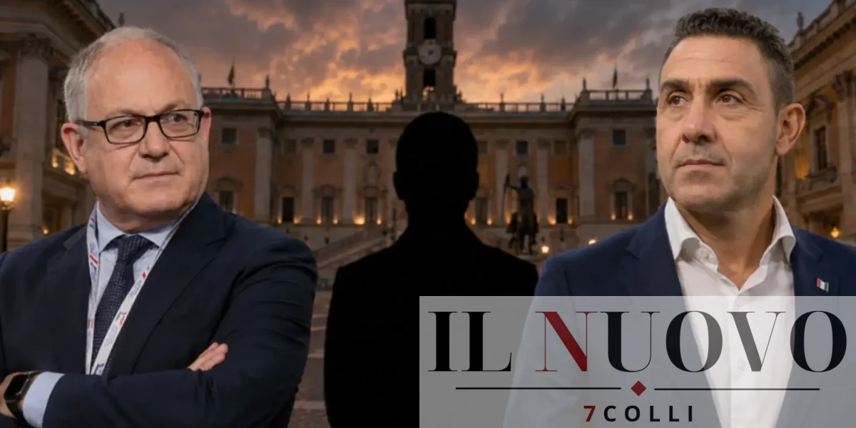 Sullo sfondo il Campidoglio, in primo piano Gualtieri e Vannacci