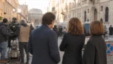 Roma, ciak in centro con Edoardo Leo e Claudia Gerini: si gira il film Sky ‘Se ami qualcuno dillo’