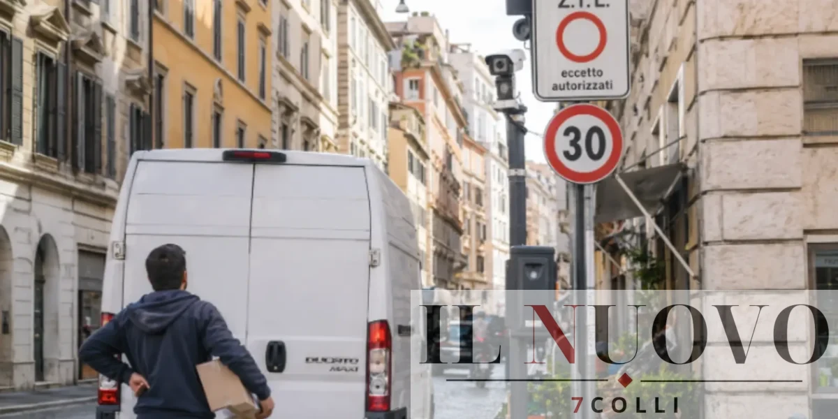 Roma, un furgone in centro in zona ZTL e Zona 30