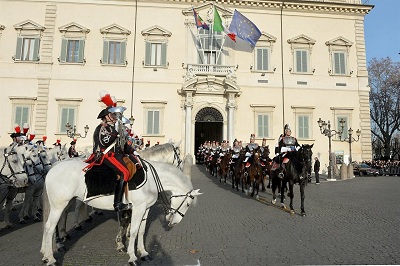 cambio della guardia Carabinieri Quirinale