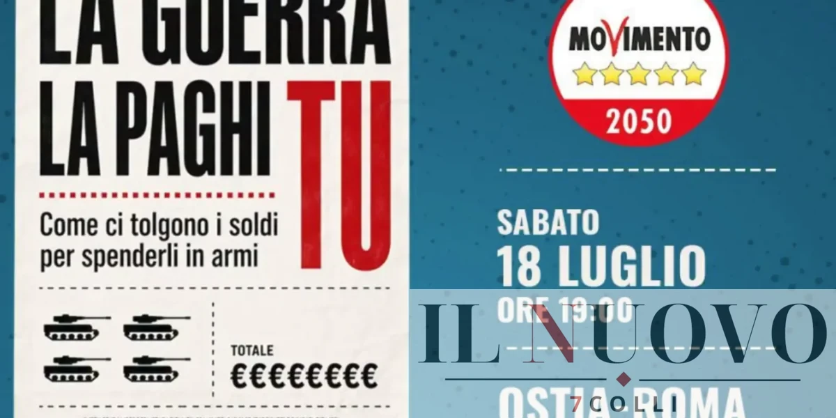 Locandina della manifestazione del M5S a Ostia