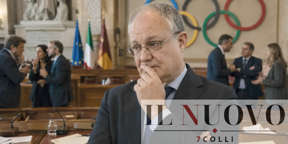Gualtieri in Campidoglio, foto generata con IA