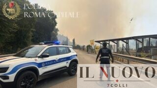 Grosso incendio tra Roma e Pomezia, fiamme lungo via della Solfarata: strada chiusa e traffico in tilt