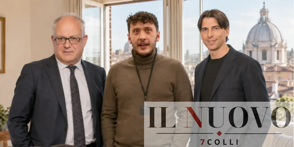 Roma, da sinistra Gualtieri, Domenico Colucci, segretario dei Radicali di Roma, e l'assessore al Turismo Alessandro Onorato
