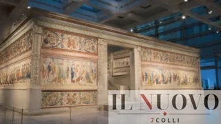 Roma, di notte l’Ara Pacis torna a colori: il monumento rivive come 2mila anni fa