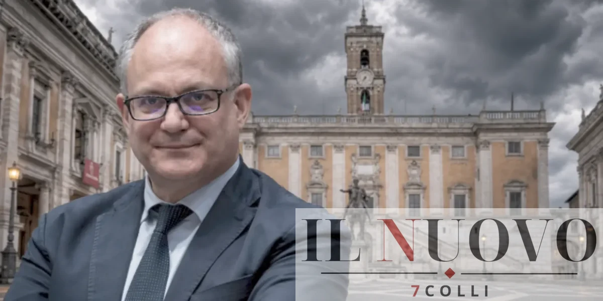 Roma, in primo piano Gualtieri, sullo sfondo il Campidoglio