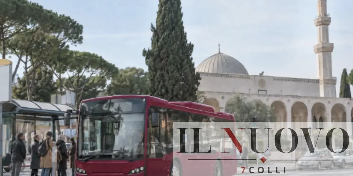 Roma, bus moschea - foto generata con IA