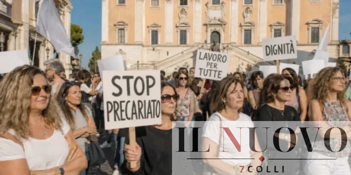 Campidoglio, maestre in protesta