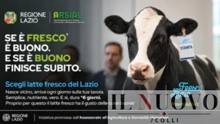 “Fresco Lazio”, parte la campagna della Regione Lazio: 1,5 milioni per sostenere latte, imprese e territorio